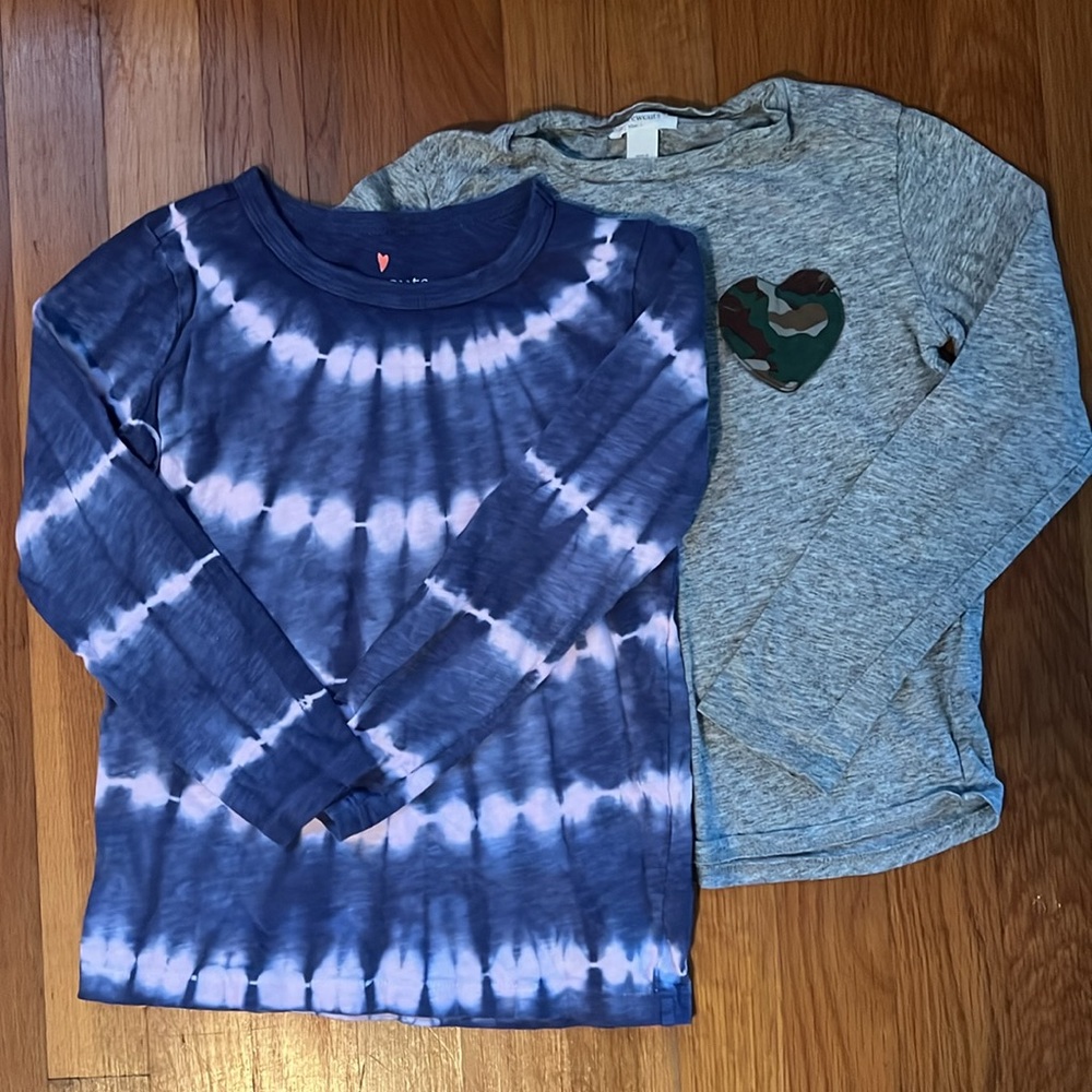 Crewcuts, girls long sleeve shirts. Two shirts. Size small (6-7).